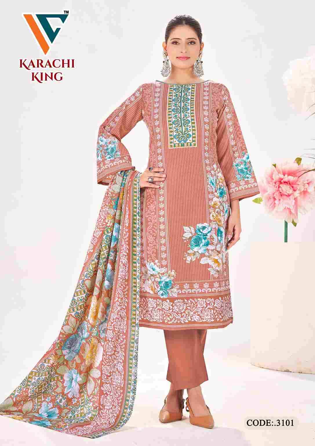 Karachi King Vol-31 By Vandana Creation 3101 To 3108 Series Beautiful Festive Suits Stylish Fancy Colorful Casual Wear & Ethnic Wear Cotton Print Dresses At Wholesale Price