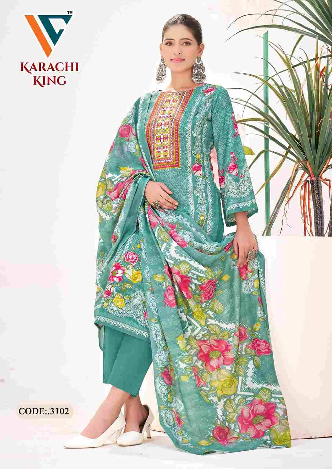Karachi King Vol-31 By Vandana Creation 3101 To 3108 Series Beautiful Festive Suits Stylish Fancy Colorful Casual Wear & Ethnic Wear Cotton Print Dresses At Wholesale Price
