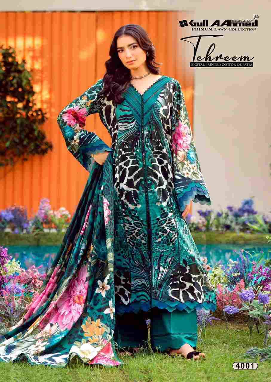 Tehreem Vol-4 By Gull Aahmed 4001 To 4006 Series Beautiful Festive Suits Stylish Fancy Colorful Casual Wear & Ethnic Wear Pure Lawn Dresses At Wholesale Price