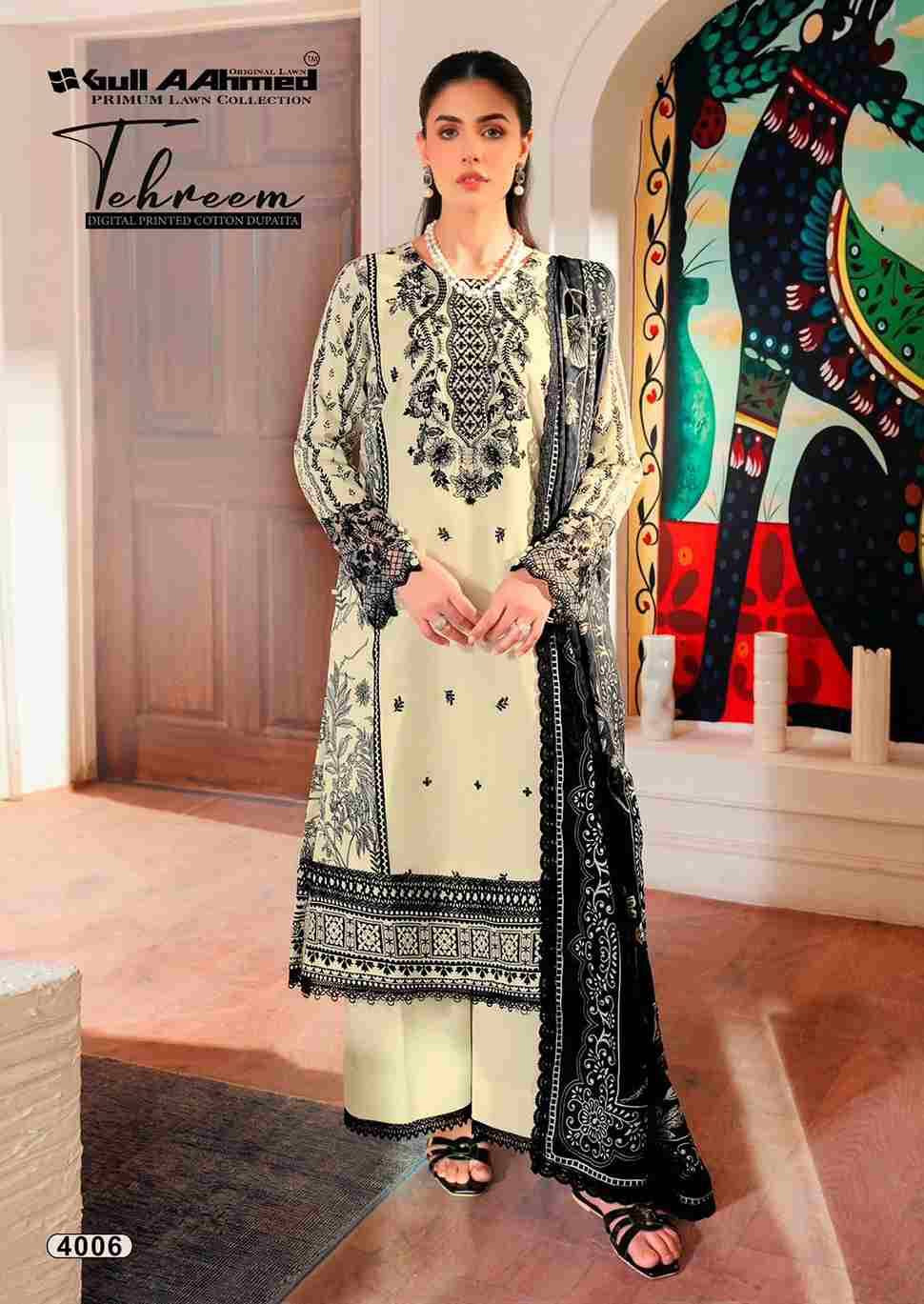 Tehreem Vol-4 By Gull Aahmed 4001 To 4006 Series Beautiful Festive Suits Stylish Fancy Colorful Casual Wear & Ethnic Wear Pure Lawn Dresses At Wholesale Price