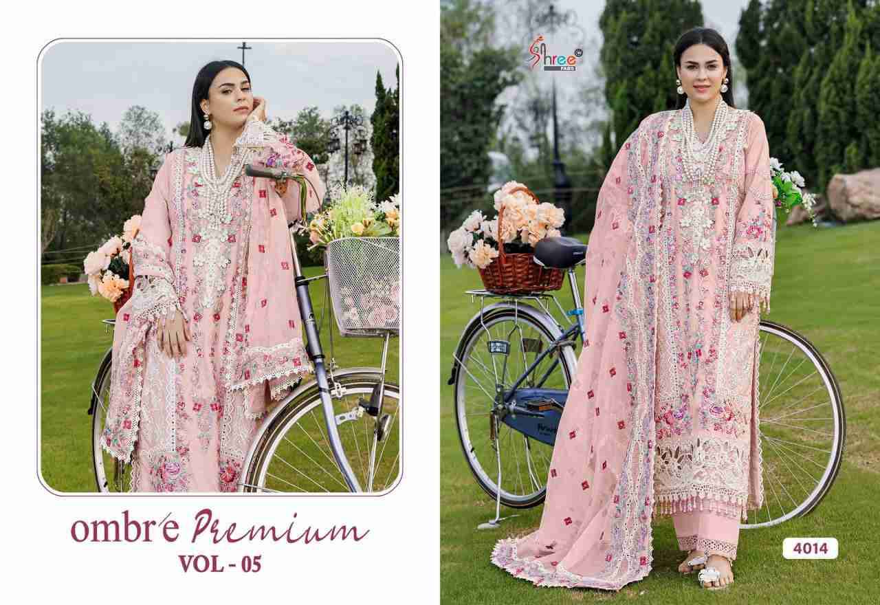 Ombre Premium Vol-5 By Shree Fabs 4014 To 4020 Series Designer Pakistani Suits Collection Beautiful Stylish Fancy Colorful Party Wear & Ethnic Wear Pure Viscose With Pure Cotton With Embroidery Dresses At Wholesale Price