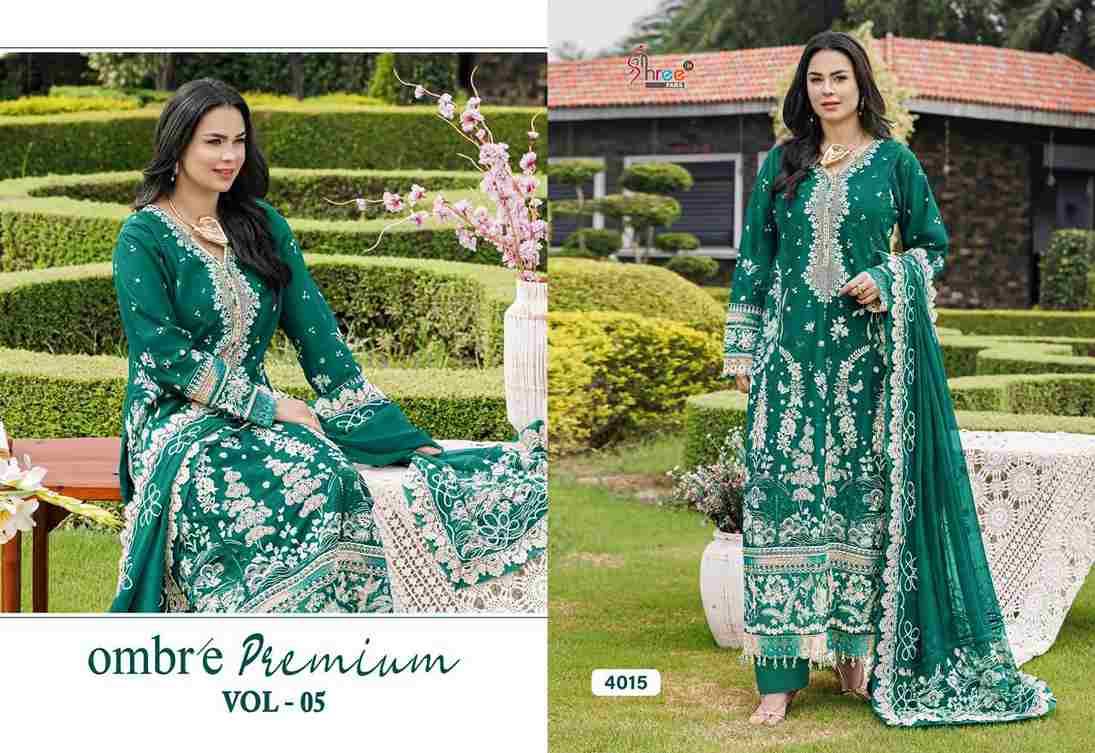 Ombre Premium Vol-5 By Shree Fabs 4014 To 4020 Series Designer Pakistani Suits Collection Beautiful Stylish Fancy Colorful Party Wear & Ethnic Wear Pure Viscose With Pure Cotton With Embroidery Dresses At Wholesale Price