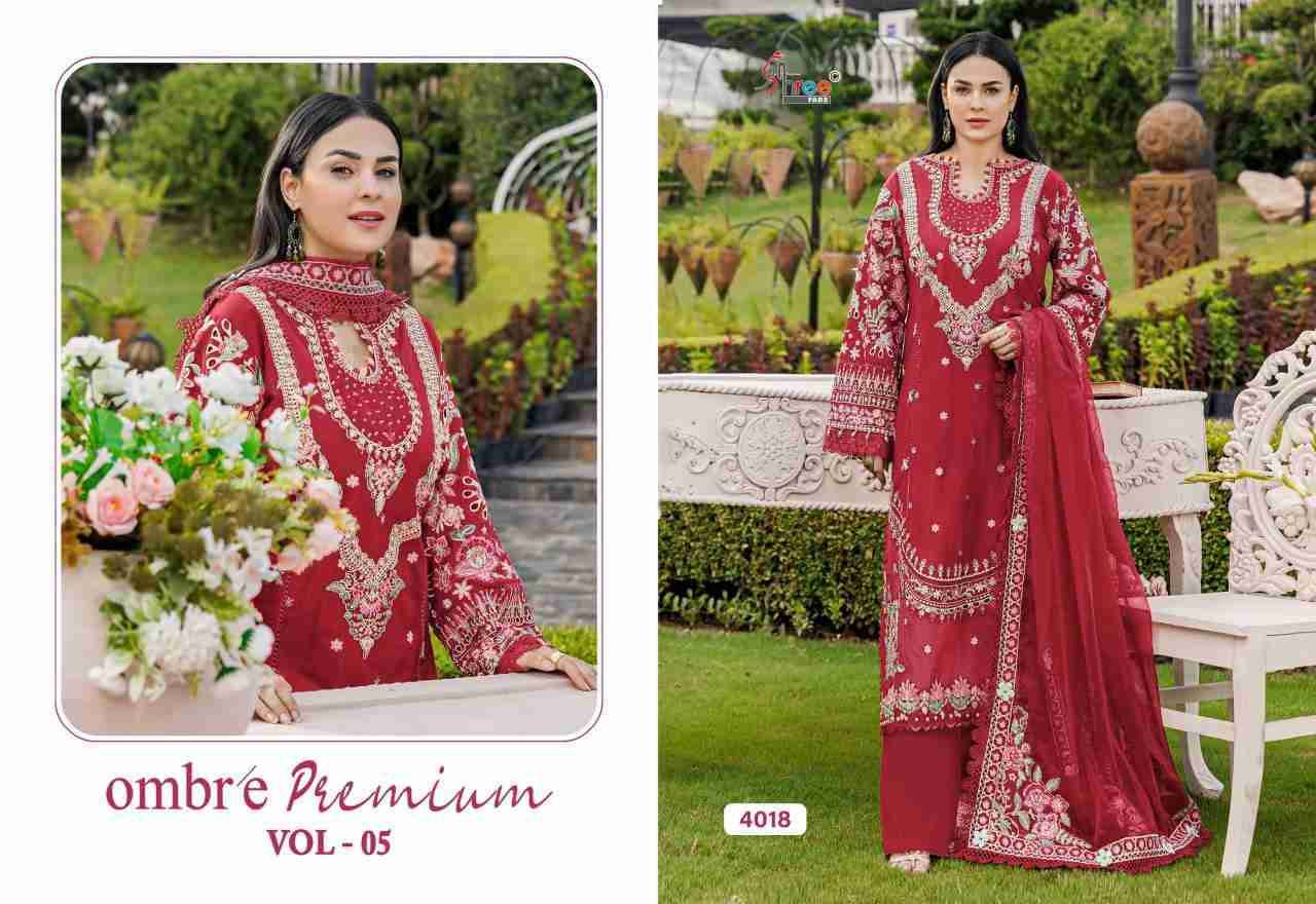 Ombre Premium Vol-5 By Shree Fabs 4014 To 4020 Series Designer Pakistani Suits Collection Beautiful Stylish Fancy Colorful Party Wear & Ethnic Wear Pure Viscose With Pure Cotton With Embroidery Dresses At Wholesale Price