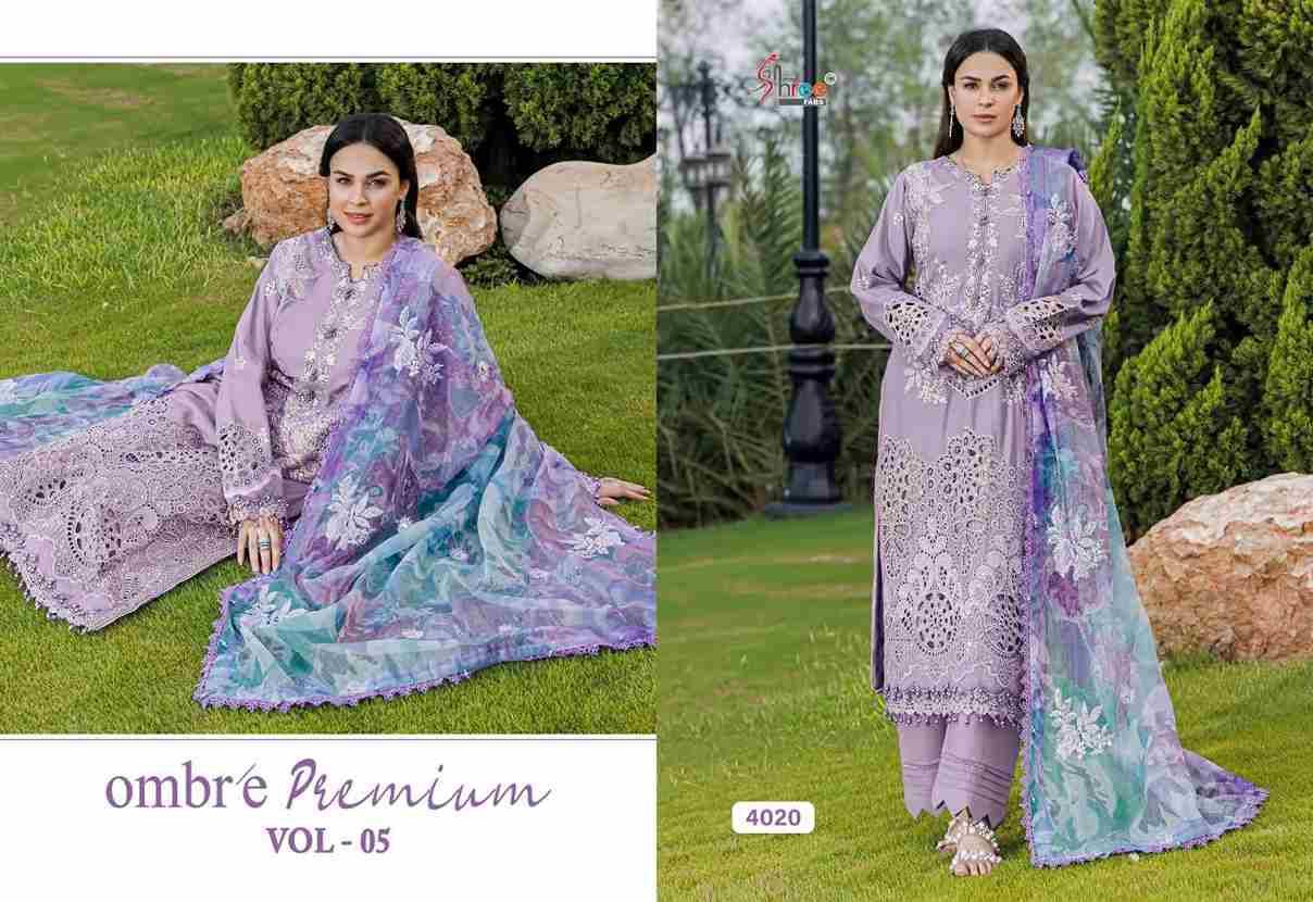 Ombre Premium Vol-5 By Shree Fabs 4014 To 4020 Series Designer Pakistani Suits Collection Beautiful Stylish Fancy Colorful Party Wear & Ethnic Wear Pure Viscose With Pure Cotton With Embroidery Dresses At Wholesale Price
