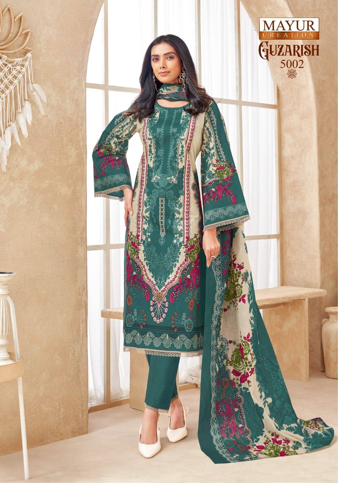 Guzarish Vol-5 By Mayur Creation 5001 To 5008 Series Beautiful Festive Suits Stylish Fancy Colorful Casual Wear & Ethnic Wear Pure Cotton Print Dresses At Wholesale Price