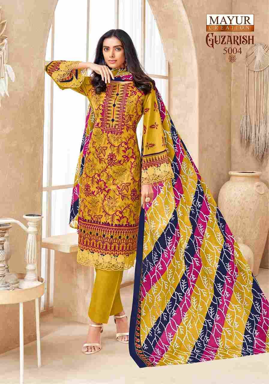 Guzarish Vol-5 By Mayur Creation 5001 To 5008 Series Beautiful Festive Suits Stylish Fancy Colorful Casual Wear & Ethnic Wear Pure Cotton Print Dresses At Wholesale Price