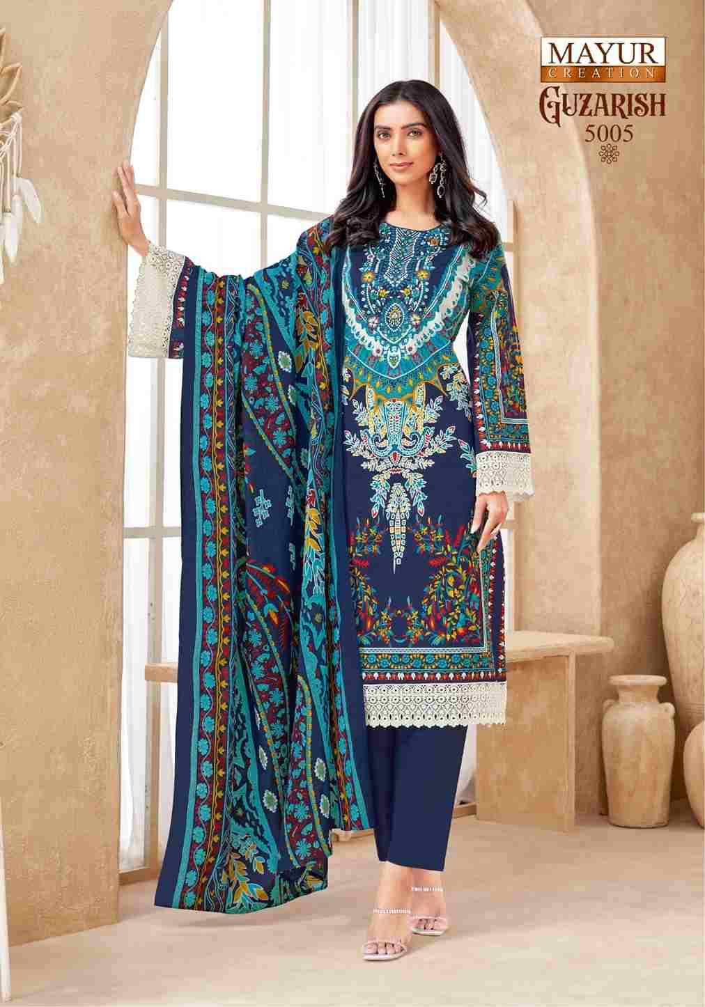 Guzarish Vol-5 By Mayur Creation 5001 To 5008 Series Beautiful Festive Suits Stylish Fancy Colorful Casual Wear & Ethnic Wear Pure Cotton Print Dresses At Wholesale Price