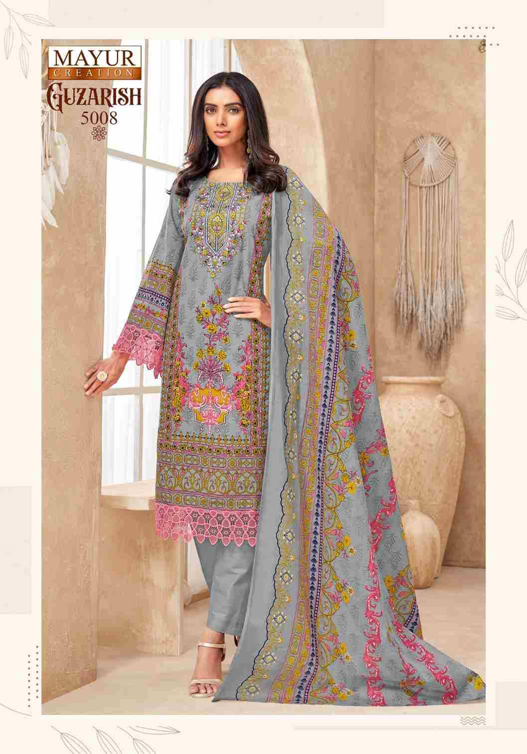 Guzarish Vol-5 By Mayur Creation 5001 To 5008 Series Beautiful Festive Suits Stylish Fancy Colorful Casual Wear & Ethnic Wear Pure Cotton Print Dresses At Wholesale Price