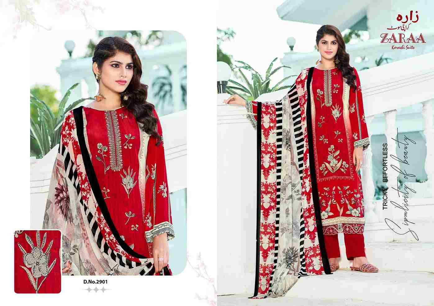 Hafsa Vol-29 By Zaraa 2901 To 2908 Series Beautiful Stylish Festive Suits Fancy Colorful Casual Wear & Ethnic Wear & Ready To Wear Pure Crepe Dresses At Wholesale Price