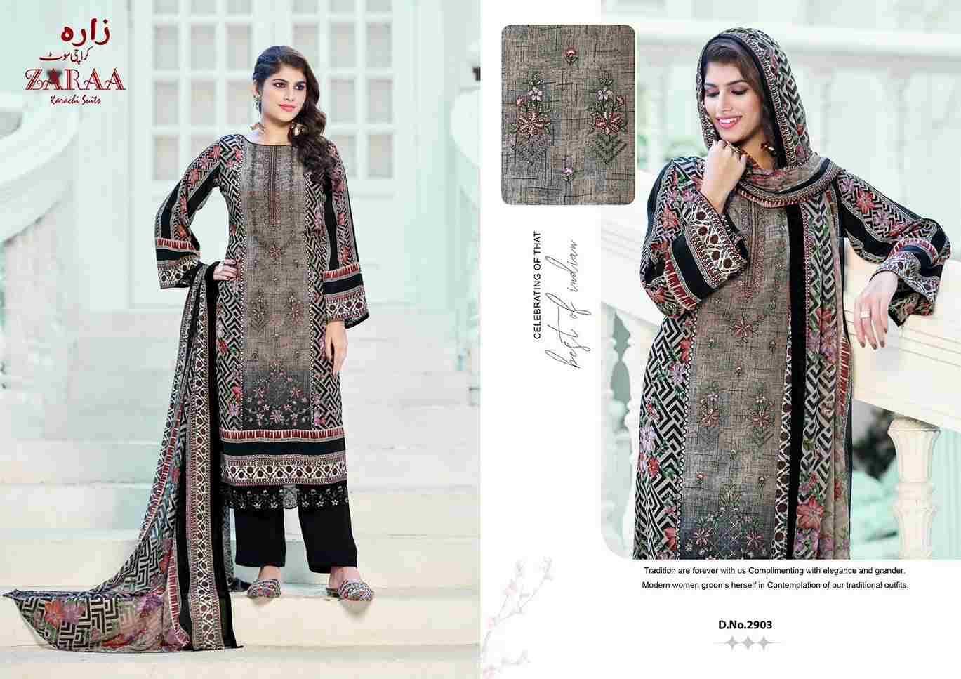 Hafsa Vol-29 By Zaraa 2901 To 2908 Series Beautiful Stylish Festive Suits Fancy Colorful Casual Wear & Ethnic Wear & Ready To Wear Pure Crepe Dresses At Wholesale Price