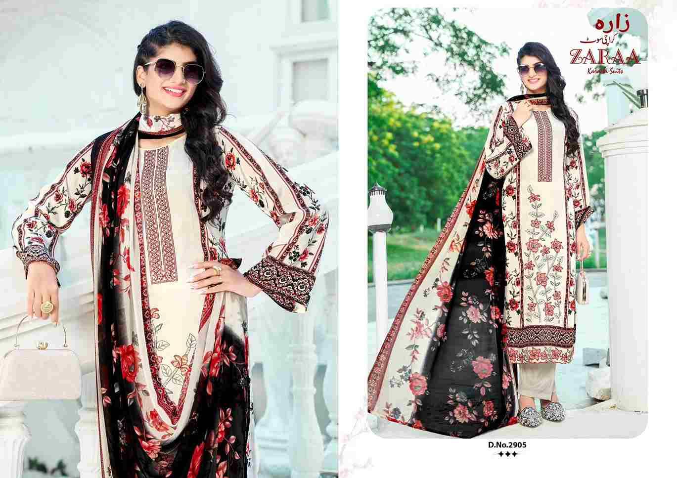 Hafsa Vol-29 By Zaraa 2901 To 2908 Series Beautiful Stylish Festive Suits Fancy Colorful Casual Wear & Ethnic Wear & Ready To Wear Pure Crepe Dresses At Wholesale Price