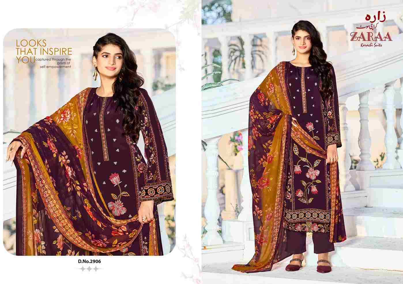 Hafsa Vol-29 By Zaraa 2901 To 2908 Series Beautiful Stylish Festive Suits Fancy Colorful Casual Wear & Ethnic Wear & Ready To Wear Pure Crepe Dresses At Wholesale Price