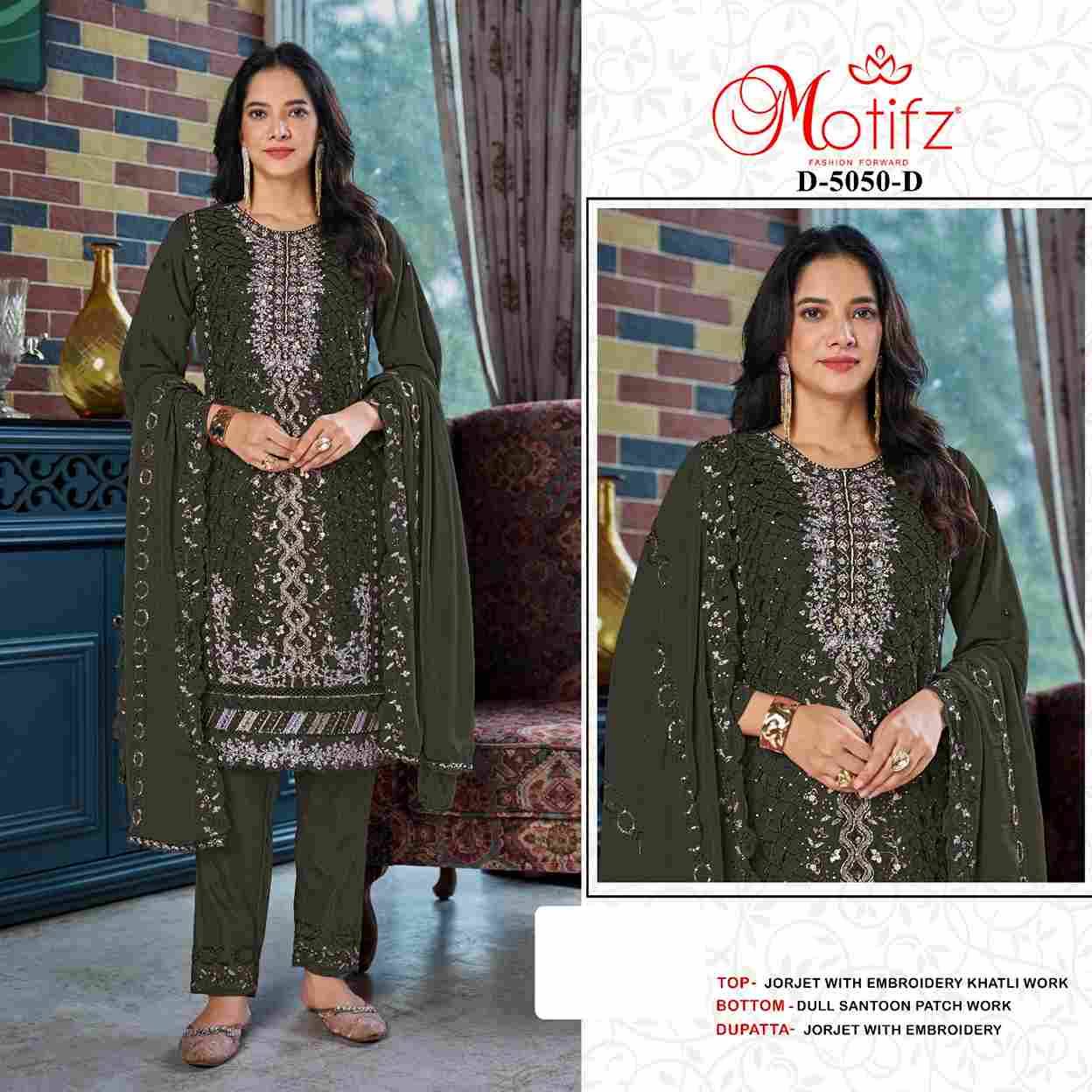Motifz Hit Design 5050 Colours By Motifz 5050-A To 5050-D Series Beautiful Pakistani Suits Colorful Stylish Fancy Casual Wear & Ethnic Wear Georgette Dresses At Wholesale Price