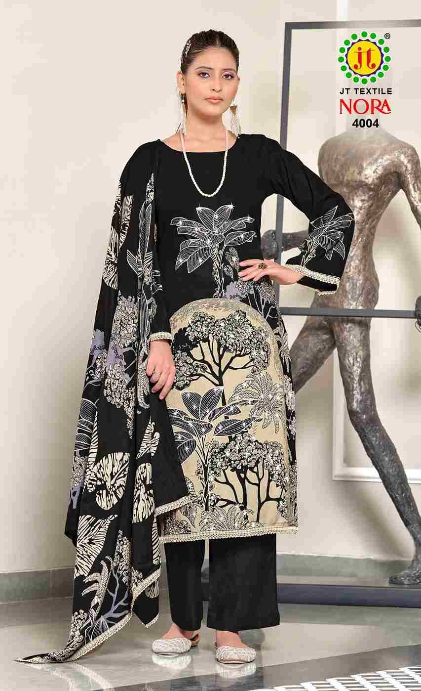 Nora Vol-4 By JT 4001 To 4005 Series Beautiful Festive Suits Colorful Stylish Fancy Casual Wear & Ethnic Wear Rayon Dresses At Wholesale Price