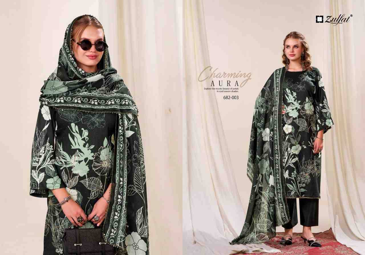 Latifa By Zulfat 682-001 To 682-004 Series Beautiful Festive Suits Stylish Fancy Colorful Casual Wear & Ethnic Wear Pure Jam Cotton Print Dresses At Wholesale Price