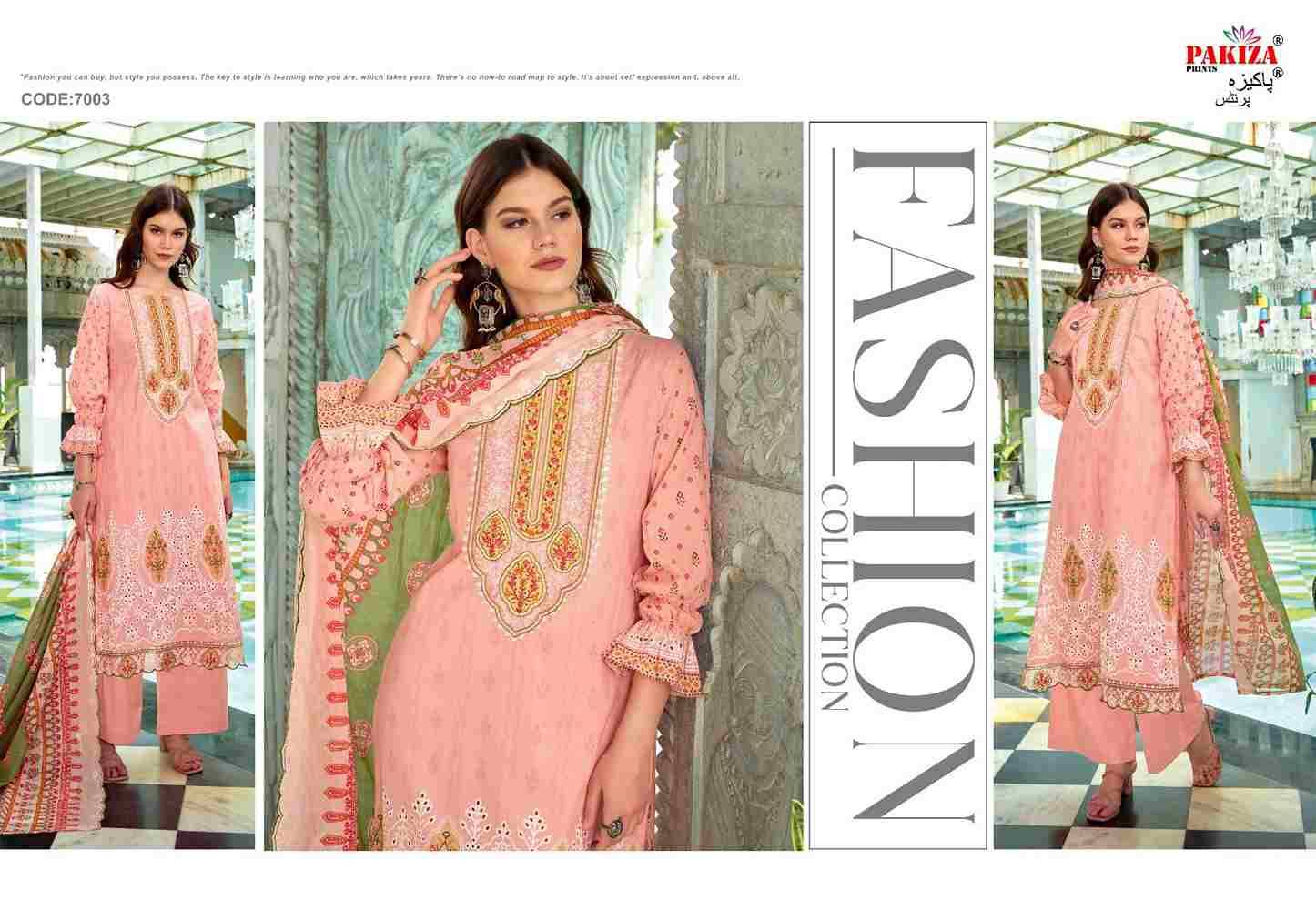 Dilkash Vol-7 By Pakiza Prints 7001 To 7008 Series Beautiful Festive Suits Stylish Fancy Colorful Party Wear & Occasional Wear Lawn Cotton Dresses At Wholesale Price