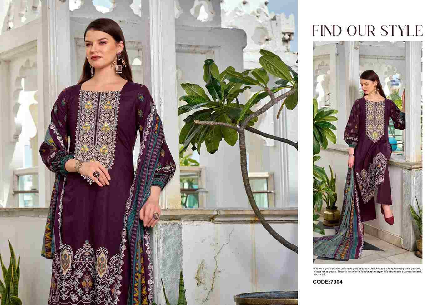 Dilkash Vol-7 By Pakiza Prints 7001 To 7008 Series Beautiful Festive Suits Stylish Fancy Colorful Party Wear & Occasional Wear Lawn Cotton Dresses At Wholesale Price