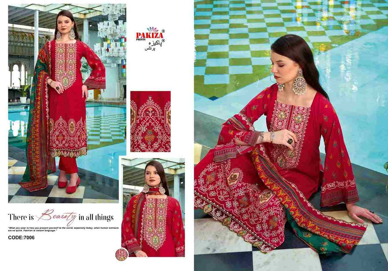 Dilkash Vol-7 By Pakiza Prints 7001 To 7008 Series Beautiful Festive Suits Stylish Fancy Colorful Party Wear & Occasional Wear Lawn Cotton Dresses At Wholesale Price