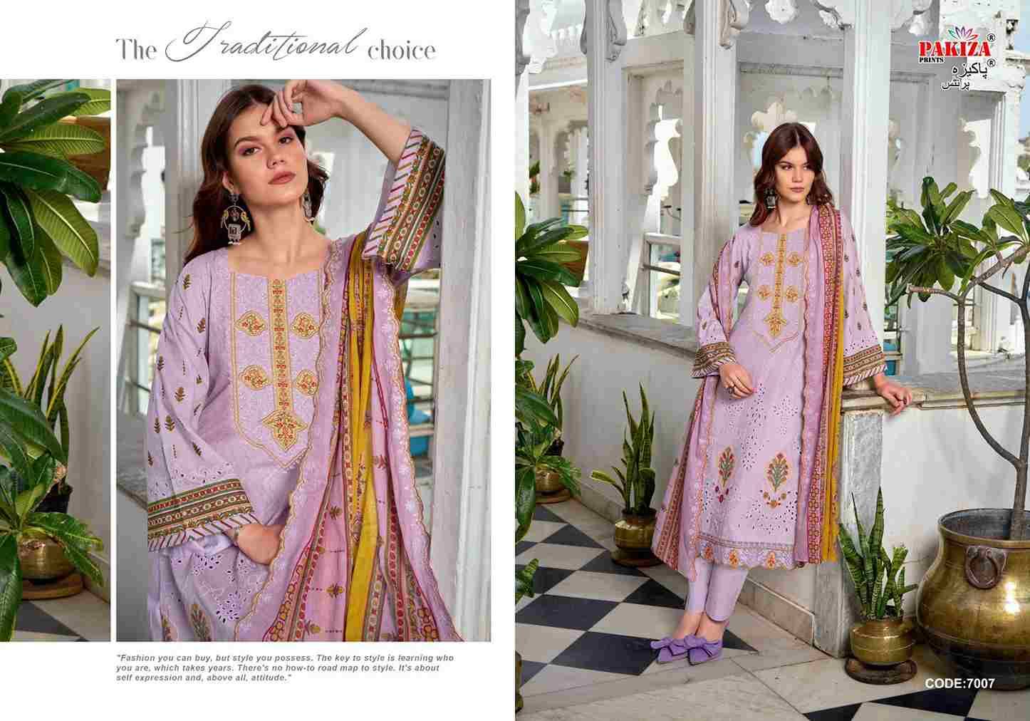 Dilkash Vol-7 By Pakiza Prints 7001 To 7008 Series Beautiful Festive Suits Stylish Fancy Colorful Party Wear & Occasional Wear Lawn Cotton Dresses At Wholesale Price