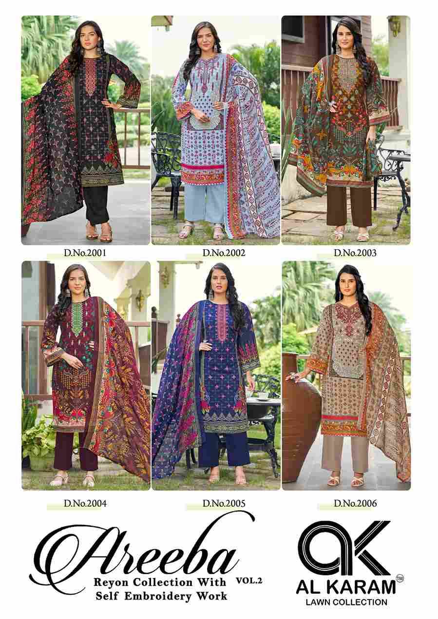 Areeba Vol-2 By Al Karam Lawn Collection 2001 To 2006 Series Beautiful Festive Suits Colorful Stylish Fancy Casual Wear & Ethnic Wear Rayon Cotton Print Dresses At Wholesale Price