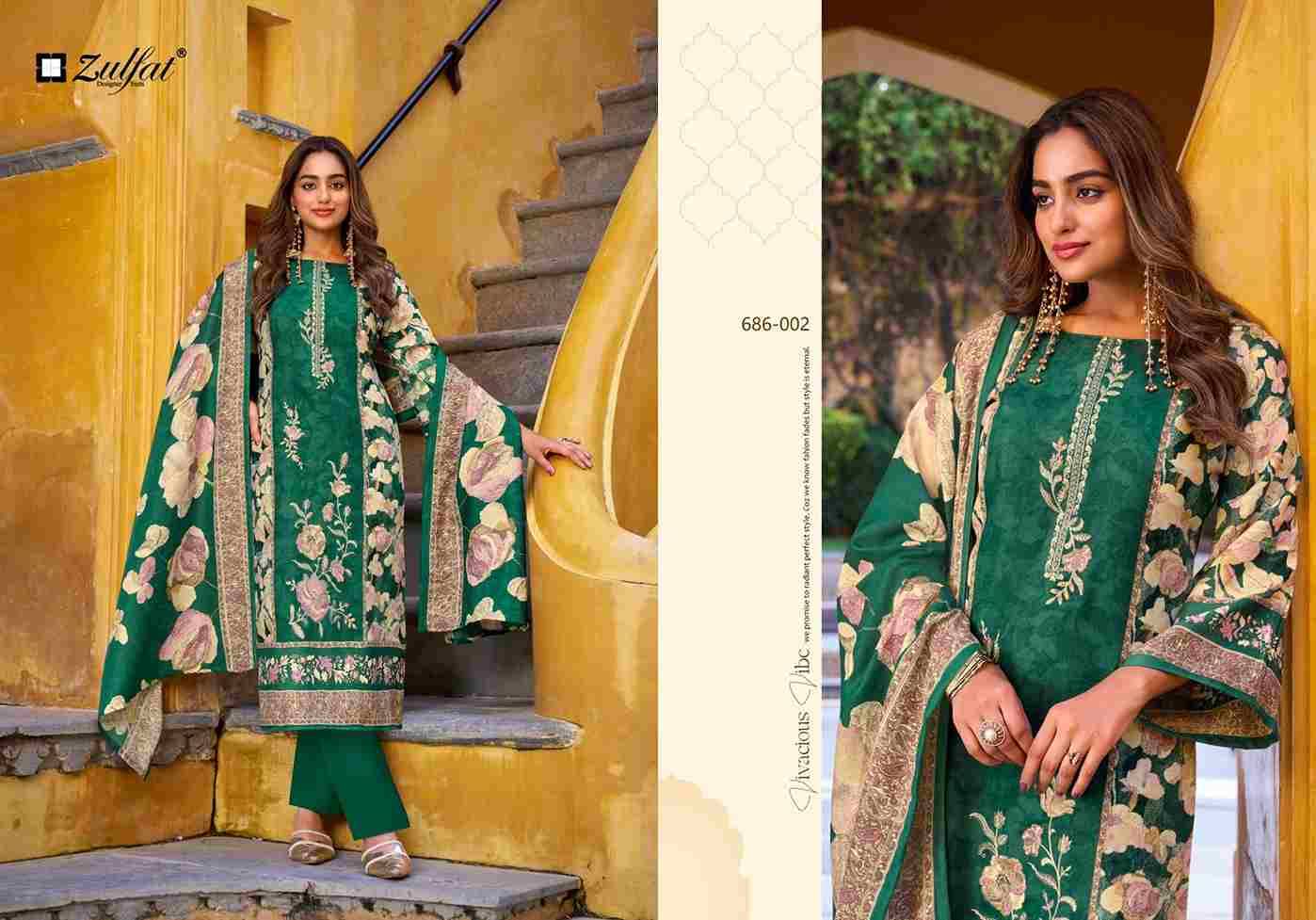 Kalamkaari By Zulfat 686-001 To 686-006 Series Beautiful Festive Suits Stylish Fancy Colorful Casual Wear & Ethnic Wear Pure Pashmina Print Dresses At Wholesale Price