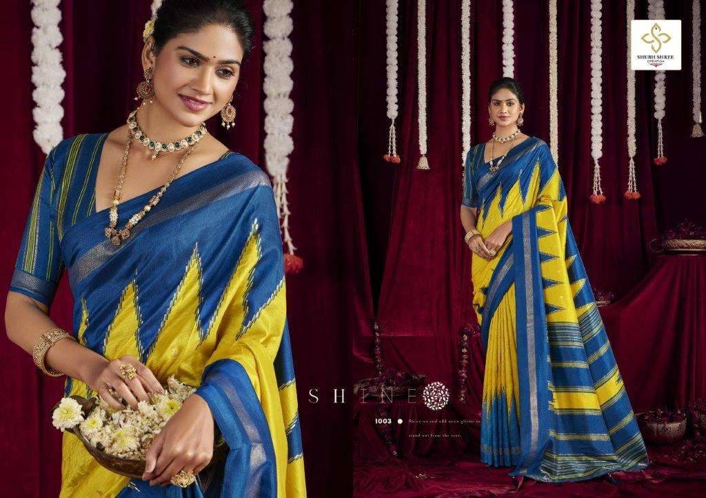 Kalani Silk By Shubh Saree 1001 To 1012 Series Indian Traditional Wear Collection Beautiful Stylish Fancy Colorful Party Wear & Occasional Wear Silk Sarees At Wholesale Price