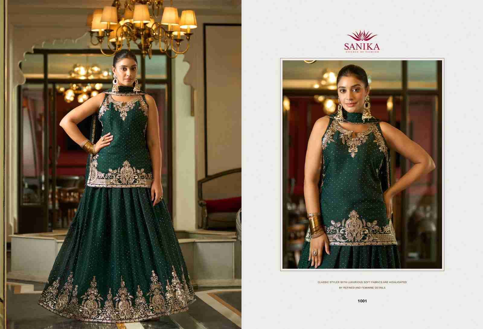 Varnika By Sanika 1001 To 1004 Series Beautiful Sharara Suits Stylish Fancy Colorful Party Wear & Occasional Wear Premium Georgette Silk Dresses At Wholesale Price