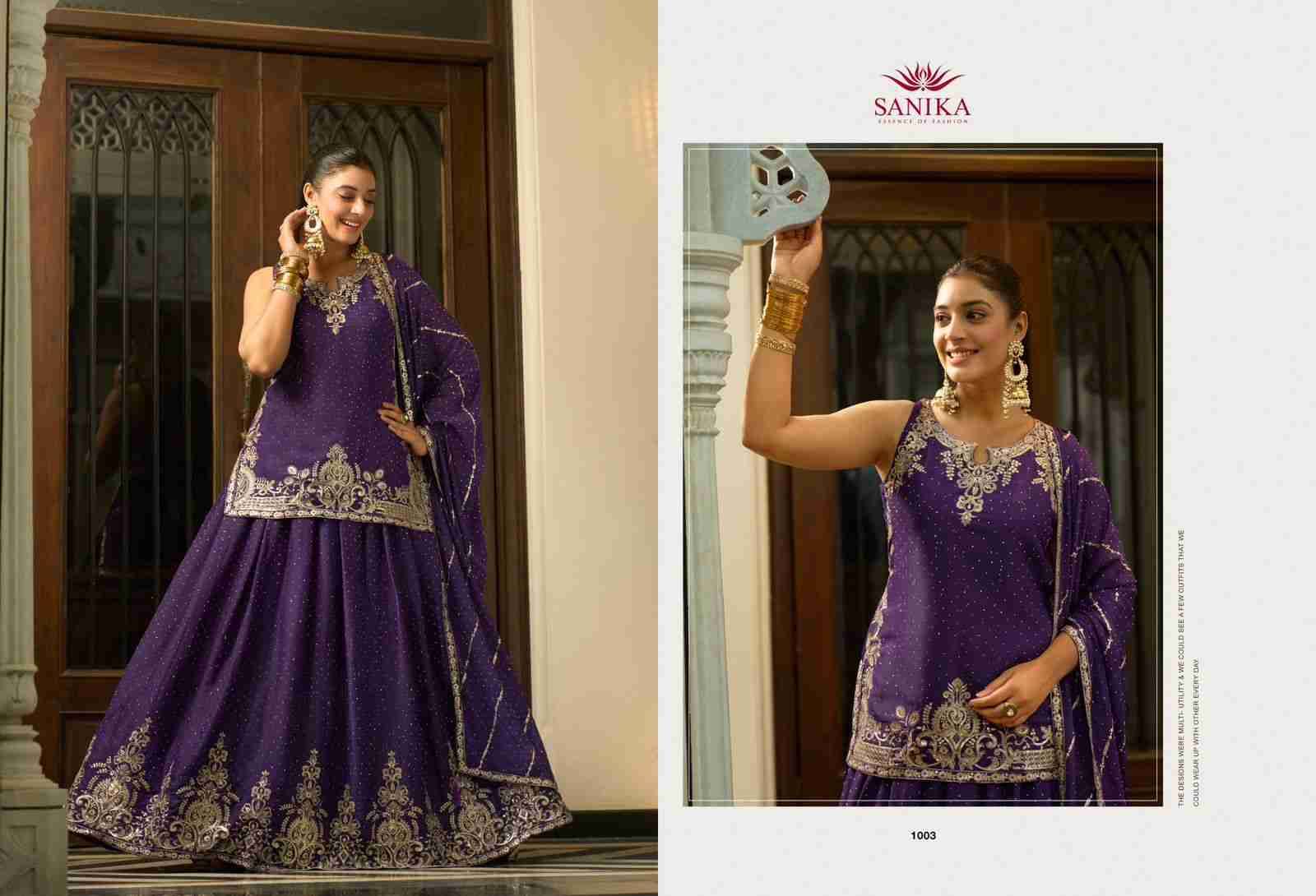 Varnika By Sanika 1001 To 1004 Series Beautiful Sharara Suits Stylish Fancy Colorful Party Wear & Occasional Wear Premium Georgette Silk Dresses At Wholesale Price