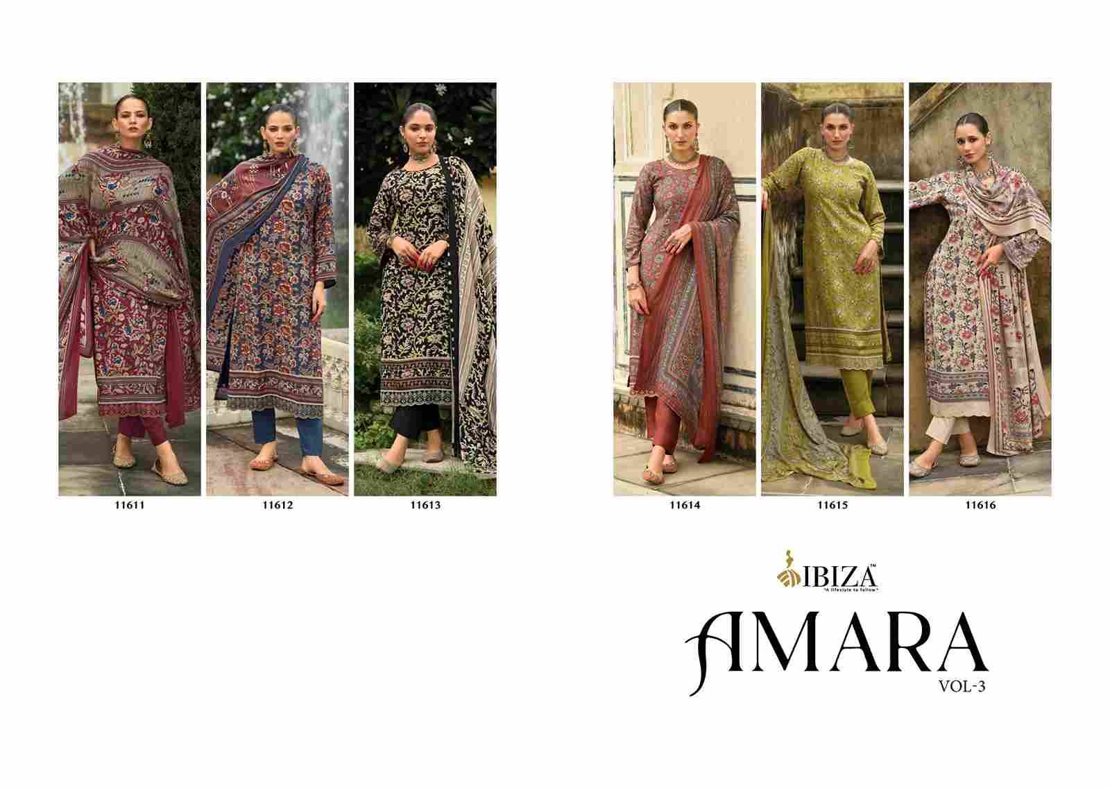 Amara Vol-3 By Ibiza 11611 To 11616 Series Beautiful Festive Suits Colorful Stylish Fancy Casual Wear & Ethnic Wear Pure Viscose Pashmina Digital Print Dresses At Wholesale Price