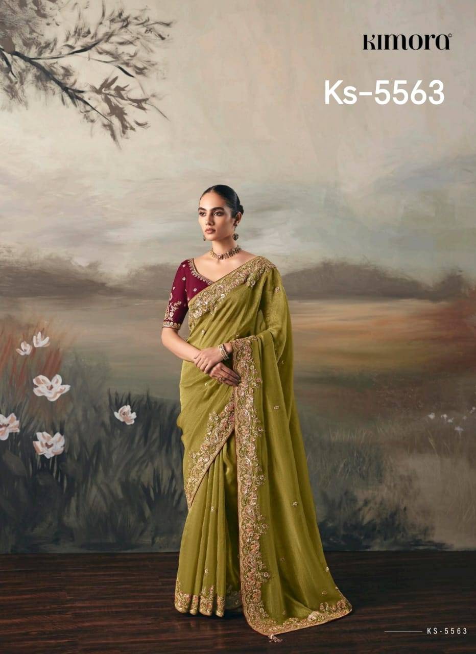 Silsila By Kimora Fashion 5561 To 5571 Series Indian Traditional Wear Collection Beautiful Stylish Fancy Colorful Party Wear & Occasional Wear Fancy Sarees At Wholesale Price