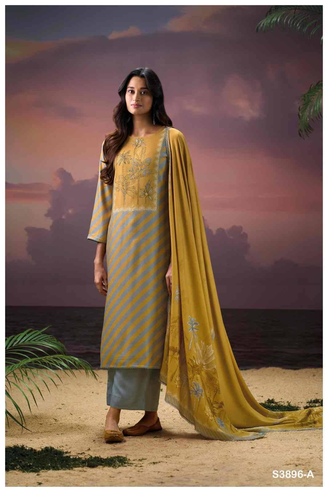 Fritzi-3896 By Ganga Fashion 3896-A To 3896-D Series Beautiful Festive Suits Stylish Colorful Fancy Casual Wear & Ethnic Wear Premium Pashmina Print Dresses At Wholesale Price