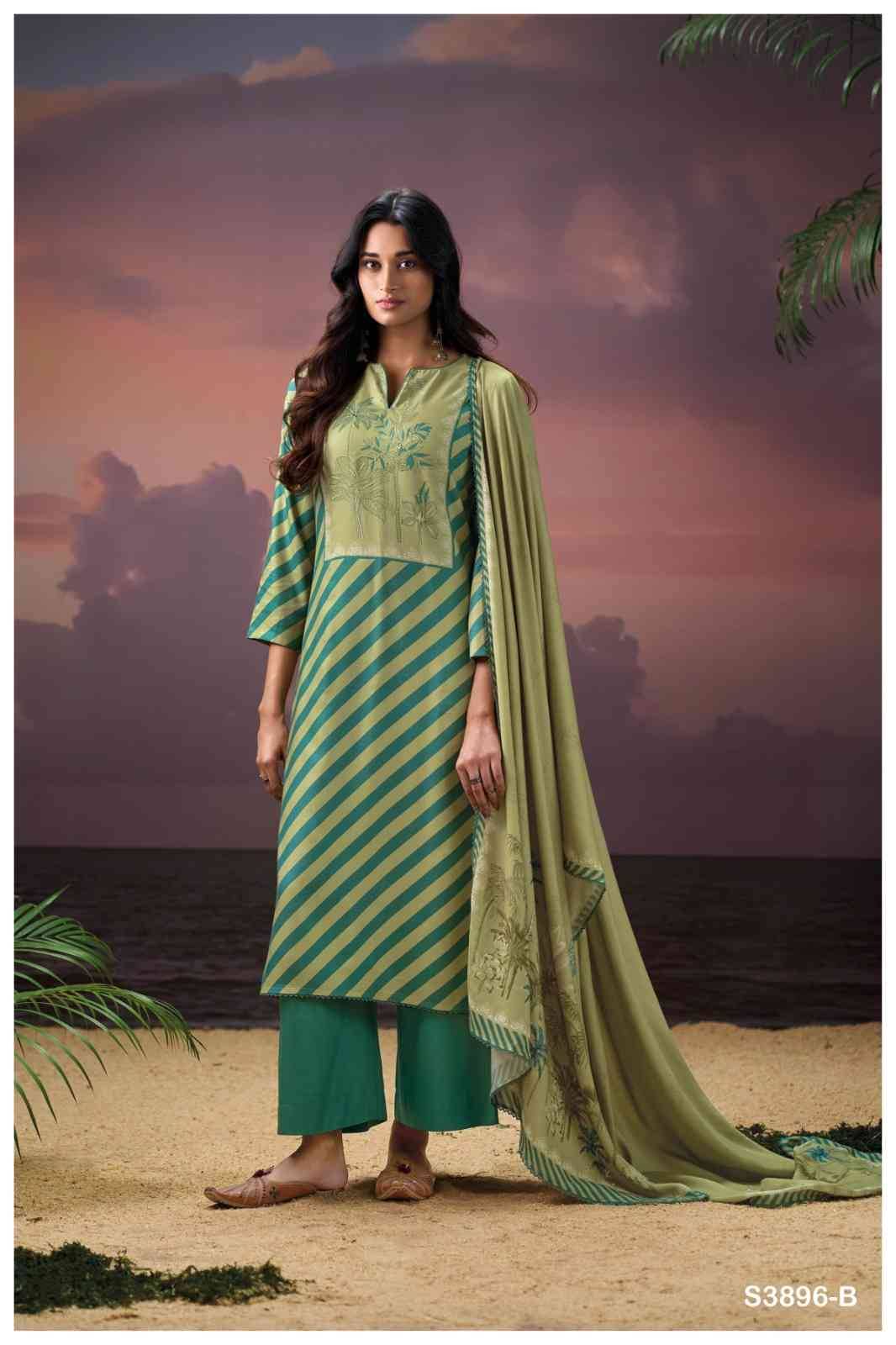 Fritzi-3896 By Ganga Fashion 3896-A To 3896-D Series Beautiful Festive Suits Stylish Colorful Fancy Casual Wear & Ethnic Wear Premium Pashmina Print Dresses At Wholesale Price
