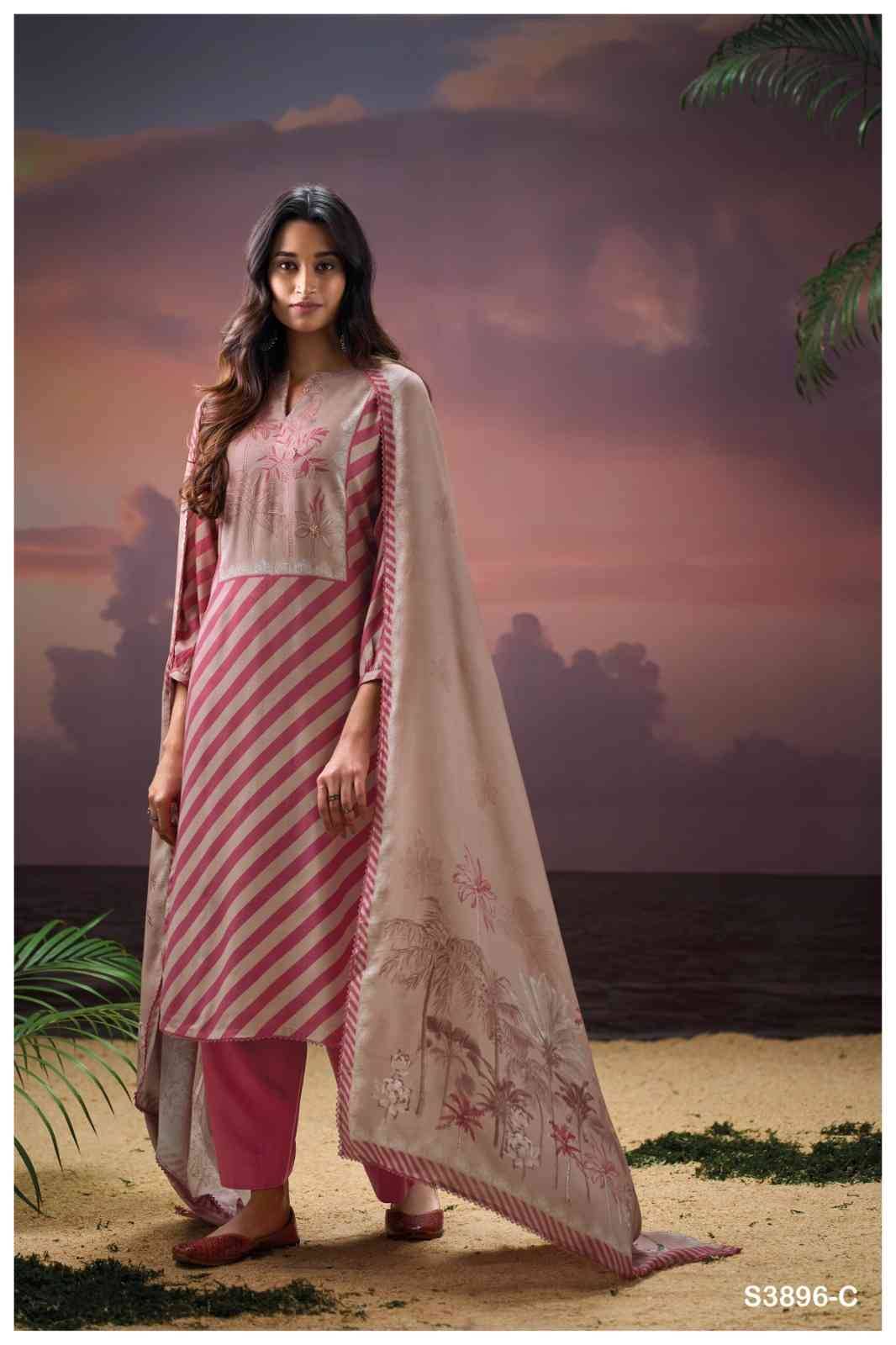 Fritzi-3896 By Ganga Fashion 3896-A To 3896-D Series Beautiful Festive Suits Stylish Colorful Fancy Casual Wear & Ethnic Wear Premium Pashmina Print Dresses At Wholesale Price