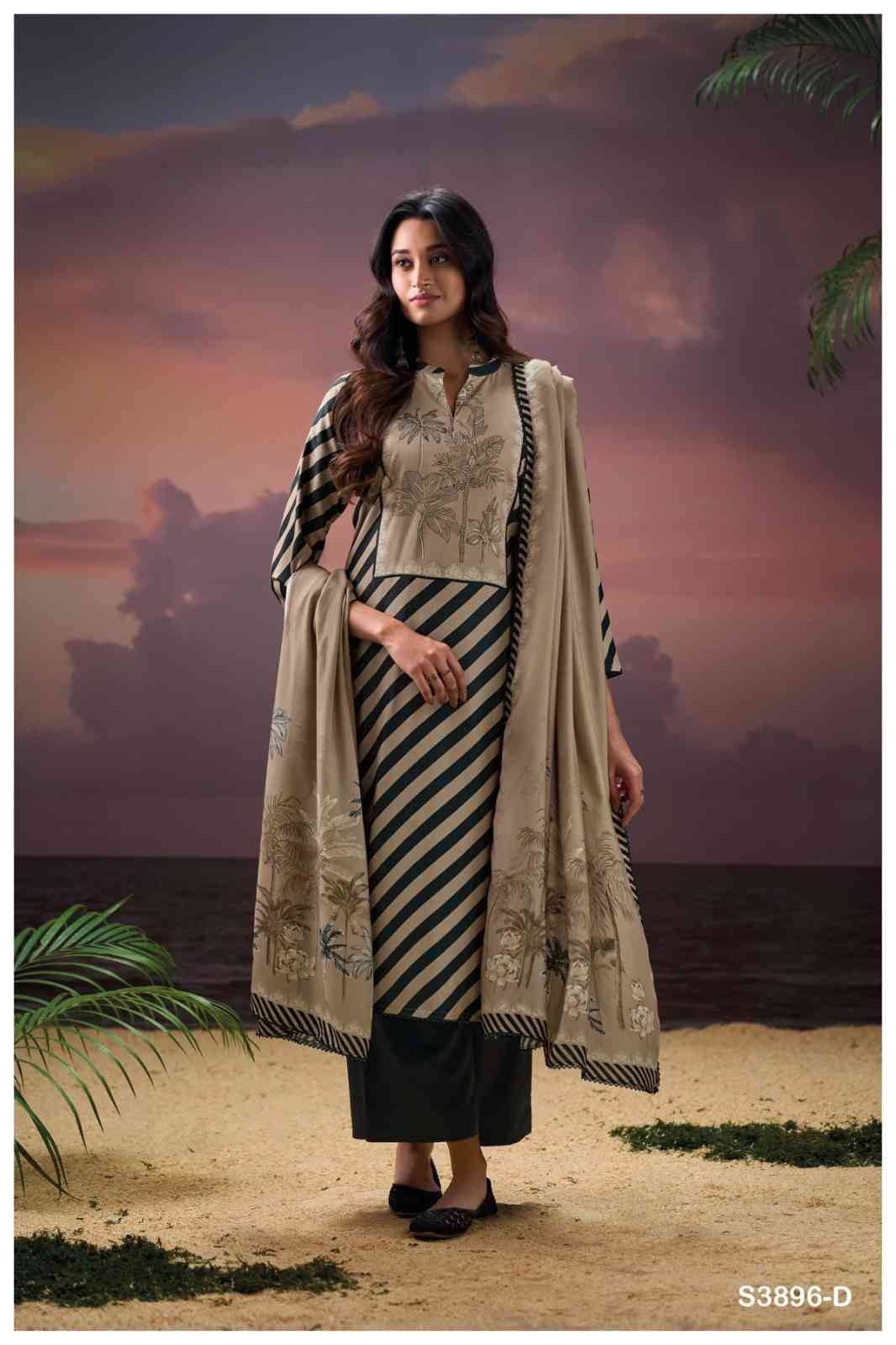 Fritzi-3896 By Ganga Fashion 3896-A To 3896-D Series Beautiful Festive Suits Stylish Colorful Fancy Casual Wear & Ethnic Wear Premium Pashmina Print Dresses At Wholesale Price