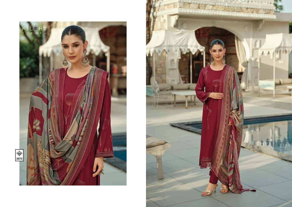 Dahleez By Kilory 2071 To 2076 Series Beautiful Festive Suits Colorful Stylish Fancy Casual Wear & Ethnic Wear Pure Viscose Pashmina Dresses At Wholesale Price