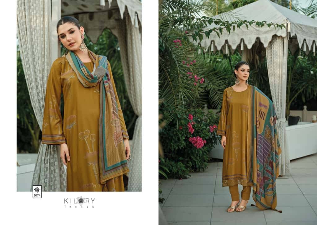Dahleez By Kilory 2071 To 2076 Series Beautiful Festive Suits Colorful Stylish Fancy Casual Wear & Ethnic Wear Pure Viscose Pashmina Dresses At Wholesale Price