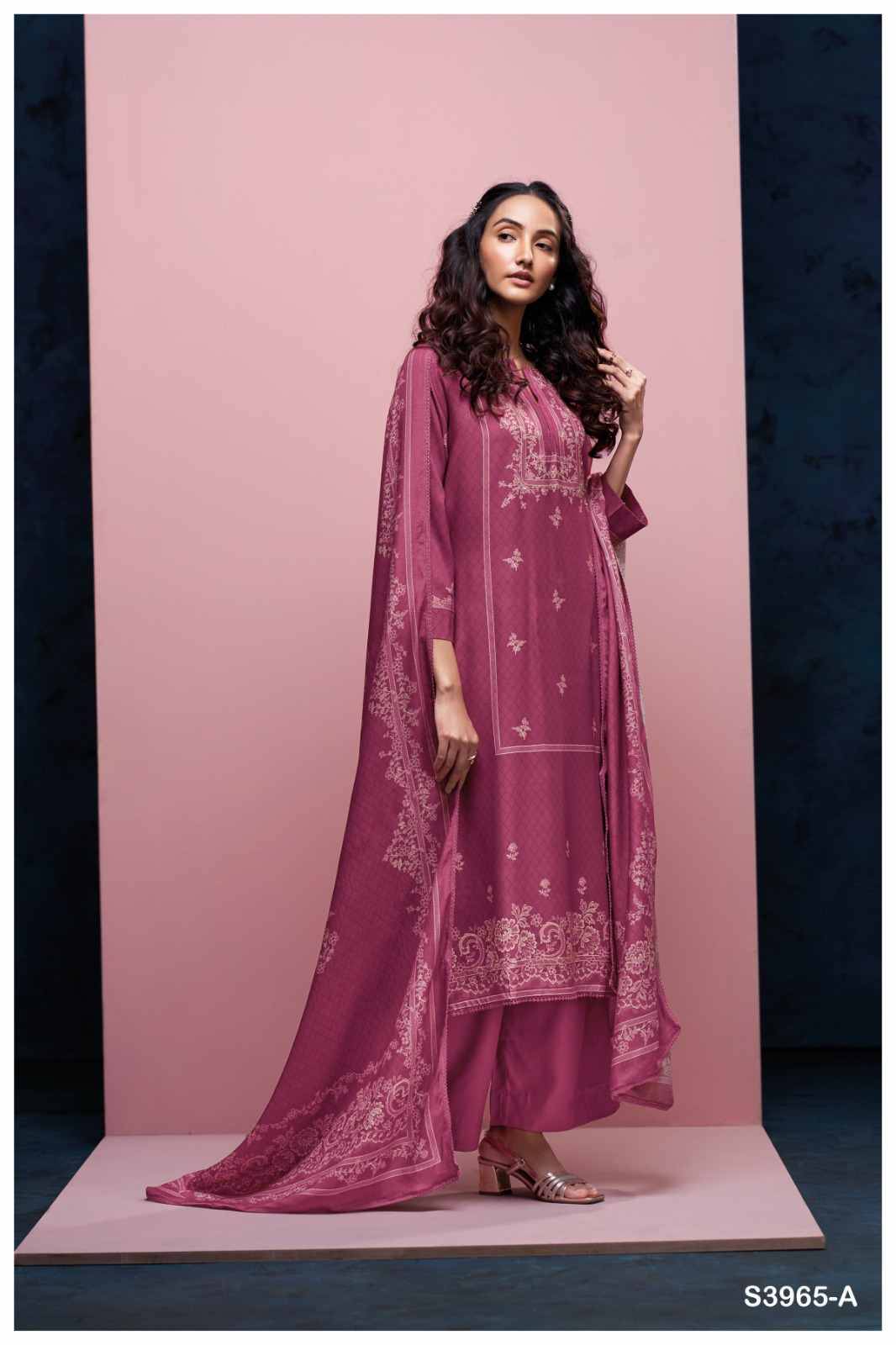 Shambhavi-3965 By Ganga Fashion 3965-A To 3965-D Series Beautiful Festive Suits Stylish Colorful Fancy Casual Wear & Ethnic Wear Premium Pashmina Print Dresses At Wholesale Price