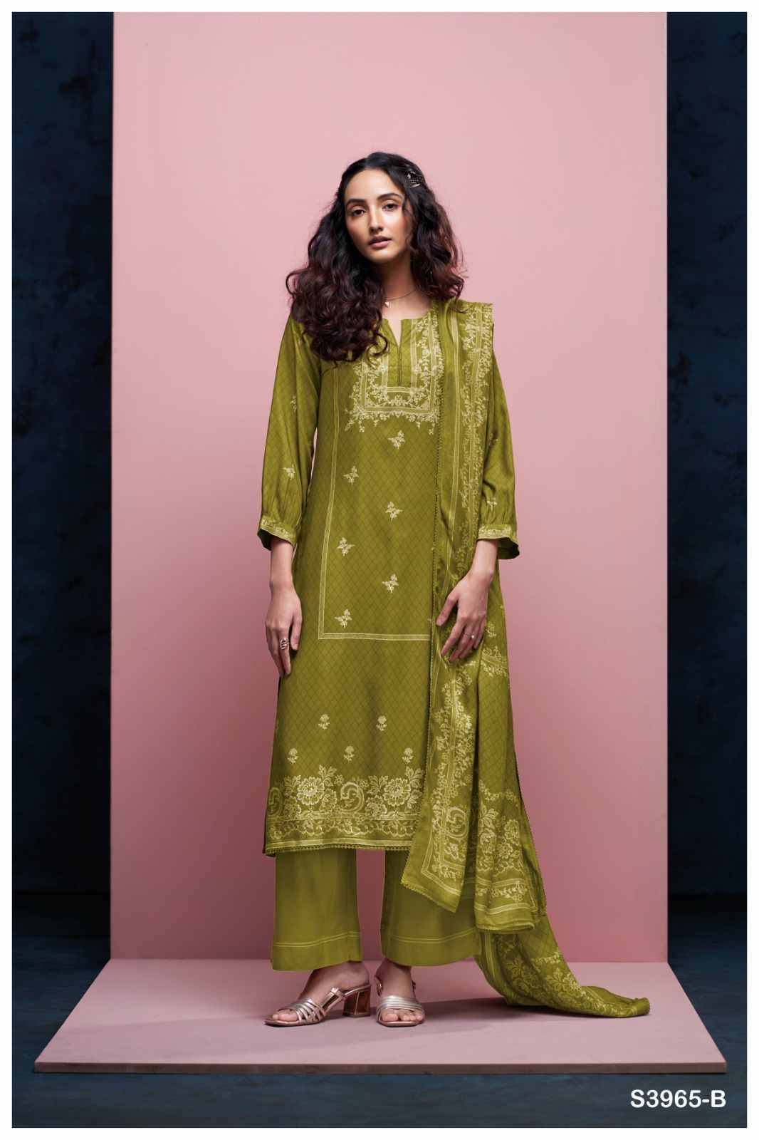 Shambhavi-3965 By Ganga Fashion 3965-A To 3965-D Series Beautiful Festive Suits Stylish Colorful Fancy Casual Wear & Ethnic Wear Premium Pashmina Print Dresses At Wholesale Price