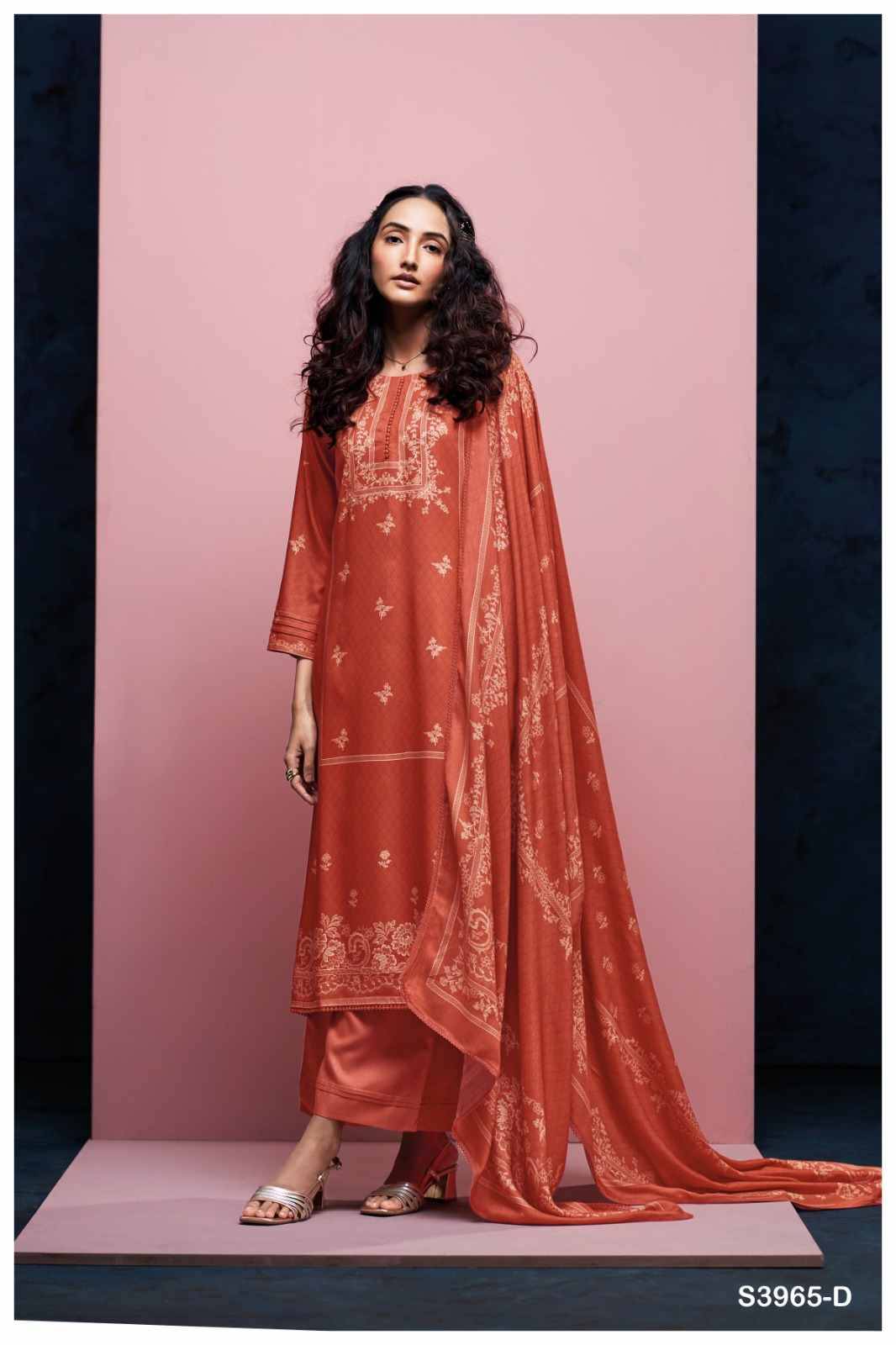 Shambhavi-3965 By Ganga Fashion 3965-A To 3965-D Series Beautiful Festive Suits Stylish Colorful Fancy Casual Wear & Ethnic Wear Premium Pashmina Print Dresses At Wholesale Price