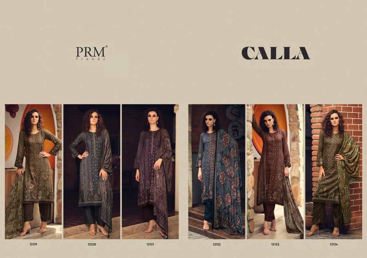 Calla By PRM Trendz 12119 To 12124 Series Beautiful Festive Suits Colorful Stylish Fancy Casual Wear & Ethnic Wear Pure Viscose Pashmina Dresses At Wholesale Price