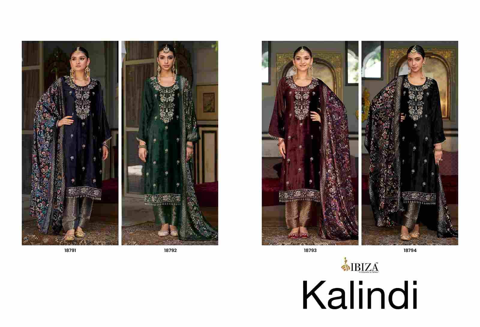 Kalindi By Ibiza 18791 To 18794 Series Beautiful Festive Suits Colorful Stylish Fancy Casual Wear & Ethnic Wear Pure Viscose Velvet Dresses At Wholesale Price