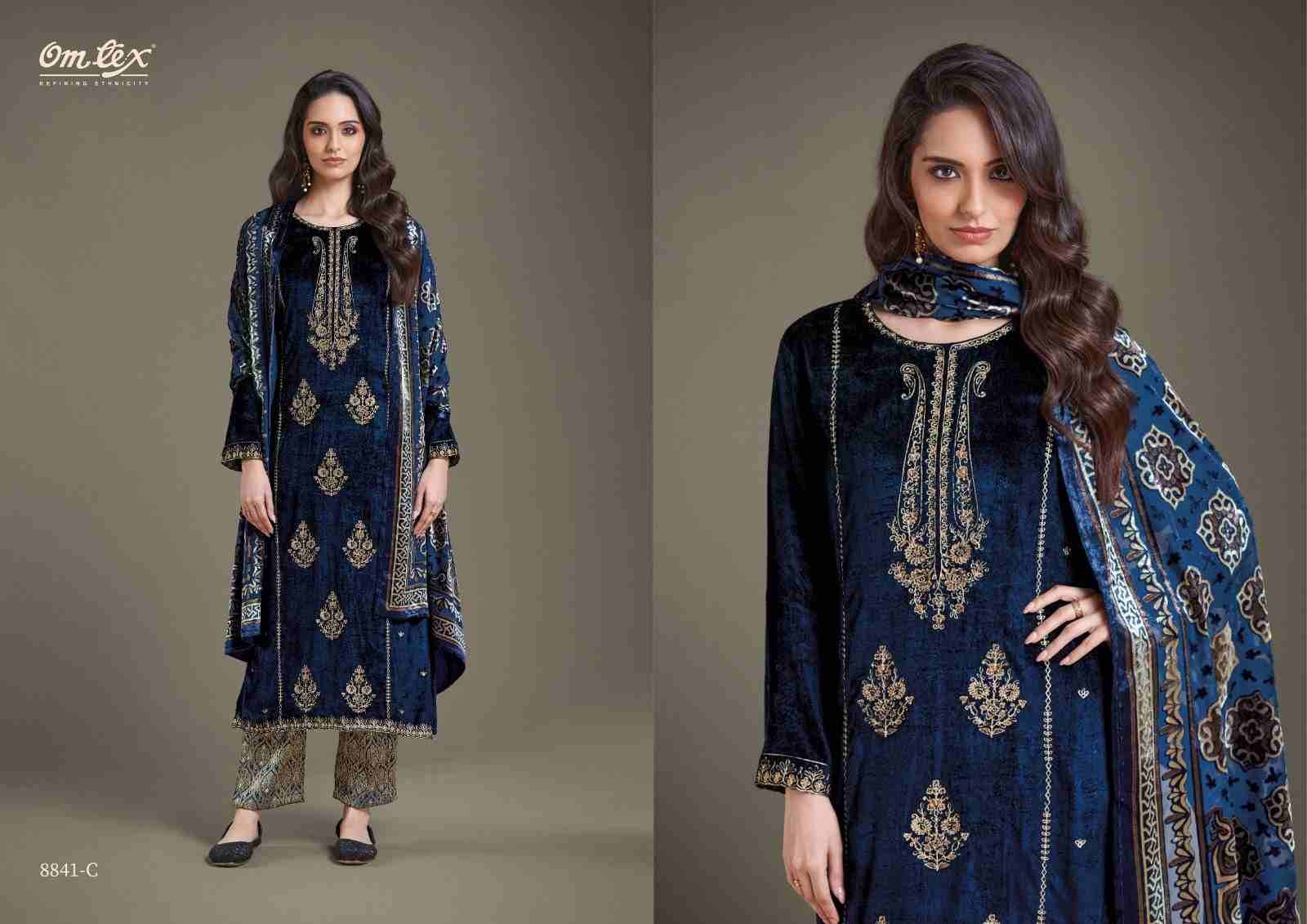 Ritha Vol-28 By Om Tex 8841-A To 8841-D Series Beautiful Festive Suits Colorful Stylish Fancy Casual Wear & Ethnic Wear Viscose Velvet Dresses At Wholesale Price