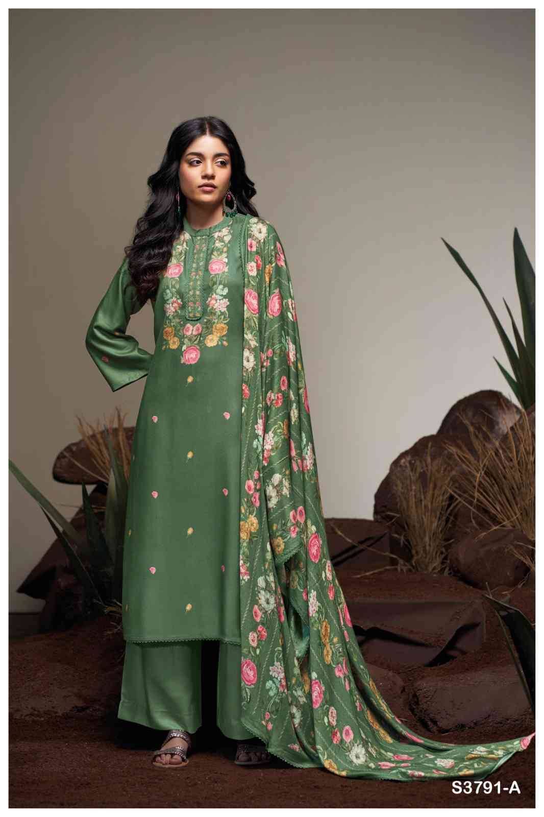 Caelia-3791 By Ganga Fashion 3791-A To 3791-D Series Beautiful Festive Suits Stylish Colorful Fancy Casual Wear & Ethnic Wear Premium Pashmina Print Dresses At Wholesale Price