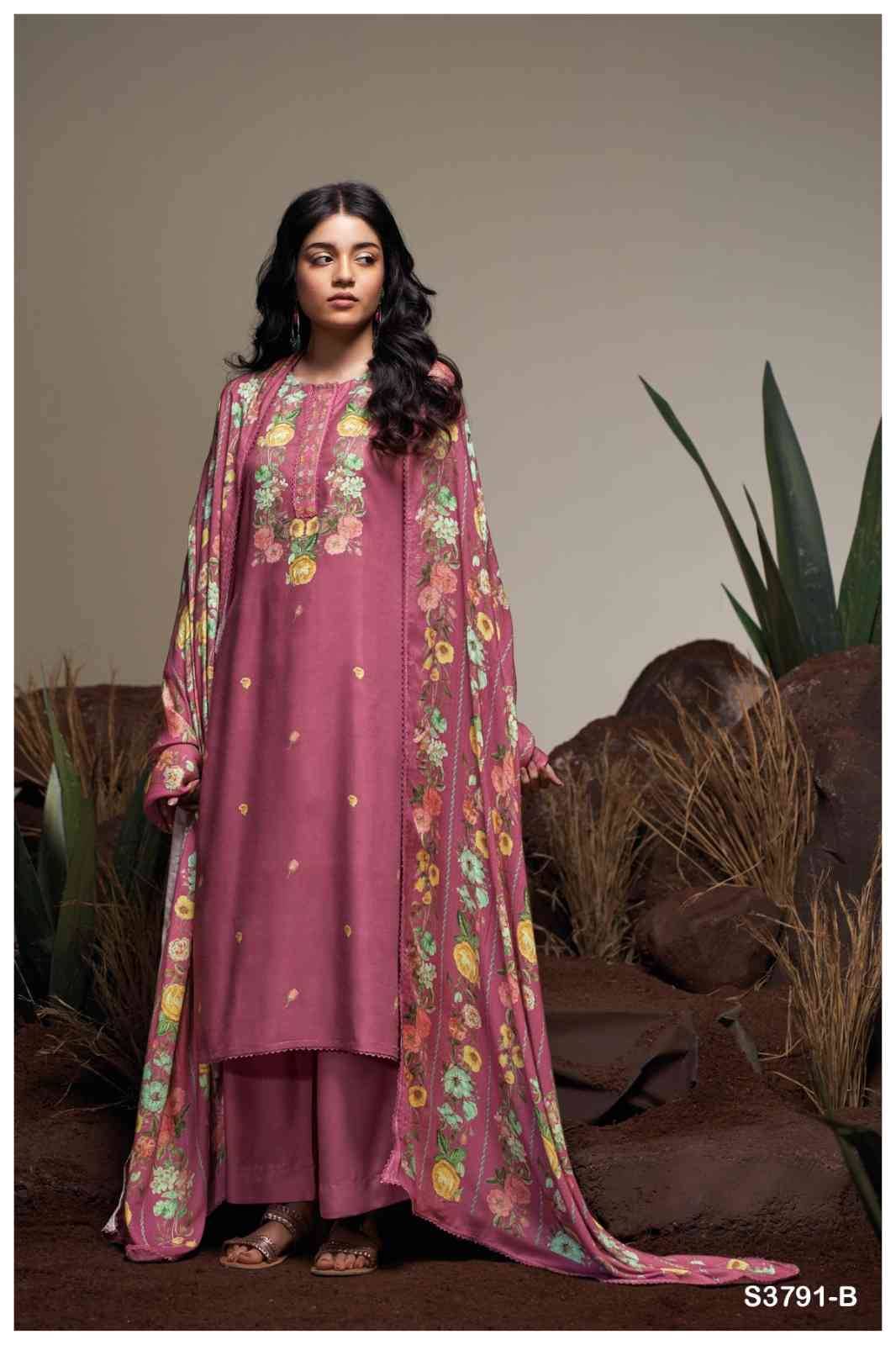 Caelia-3791 By Ganga Fashion 3791-A To 3791-D Series Beautiful Festive Suits Stylish Colorful Fancy Casual Wear & Ethnic Wear Premium Pashmina Print Dresses At Wholesale Price