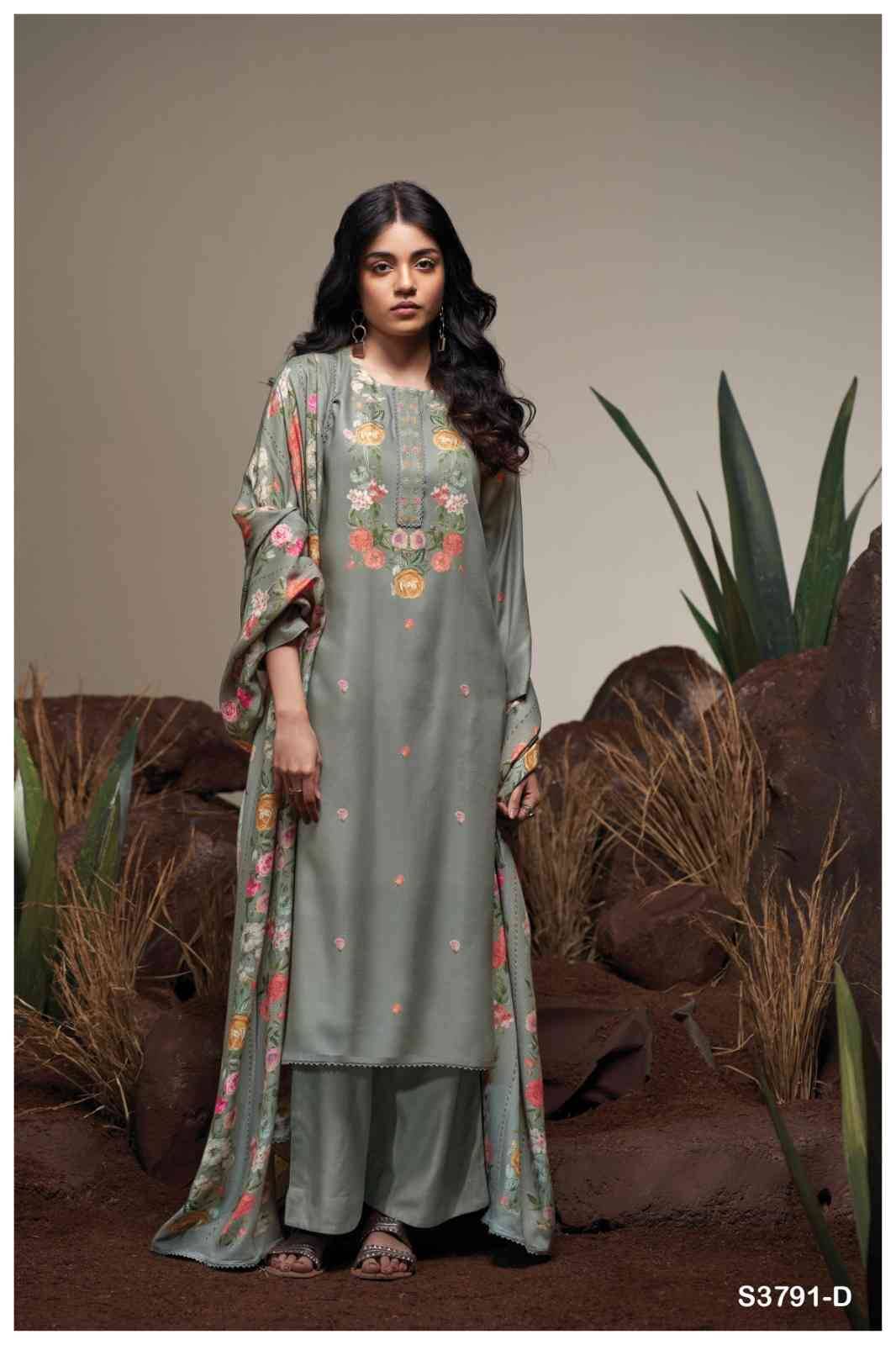 Caelia-3791 By Ganga Fashion 3791-A To 3791-D Series Beautiful Festive Suits Stylish Colorful Fancy Casual Wear & Ethnic Wear Premium Pashmina Print Dresses At Wholesale Price