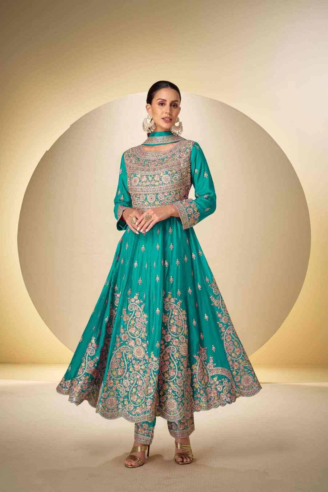 Rasbari By Gulkayra Designer 7626-A To 7626-C Series Beautiful Festive Suits Stylish Colorful Fancy Casual Wear & Ethnic Wear Chinnon Dresses At Wholesale Price