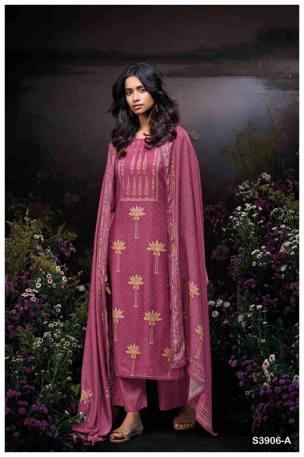Bailyn-3906 By Ganga Fashion 3906-A To 3906-D Series Beautiful Festive Suits Stylish Colorful Fancy Casual Wear & Ethnic Wear Premium Pashmina Print Dresses At Wholesale Price