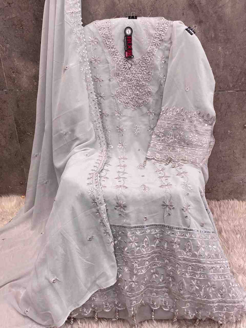 Hoor Tex Hit Design H-394 By Hoor Tex Designer Pakistani Suits Collection Beautiful Stylish Fancy Colorful Party Wear & Occasional Wear Heavy Georgette With Embroidered Dresses At Wholesale Price