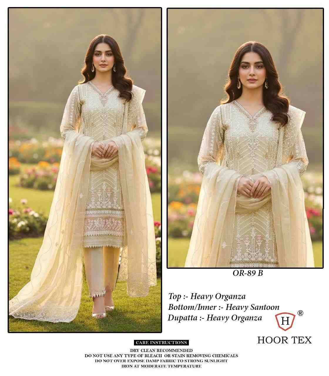 Hoor Tex Hit Design OR-89 Colours By Hoor Tex OR-89-A To OR-89-D Series Beautiful Pakistani Suits Stylish Colorful Fancy Casual Wear & Ethnic Wear Heavy Organza Embroidered Dresses At Wholesale Price