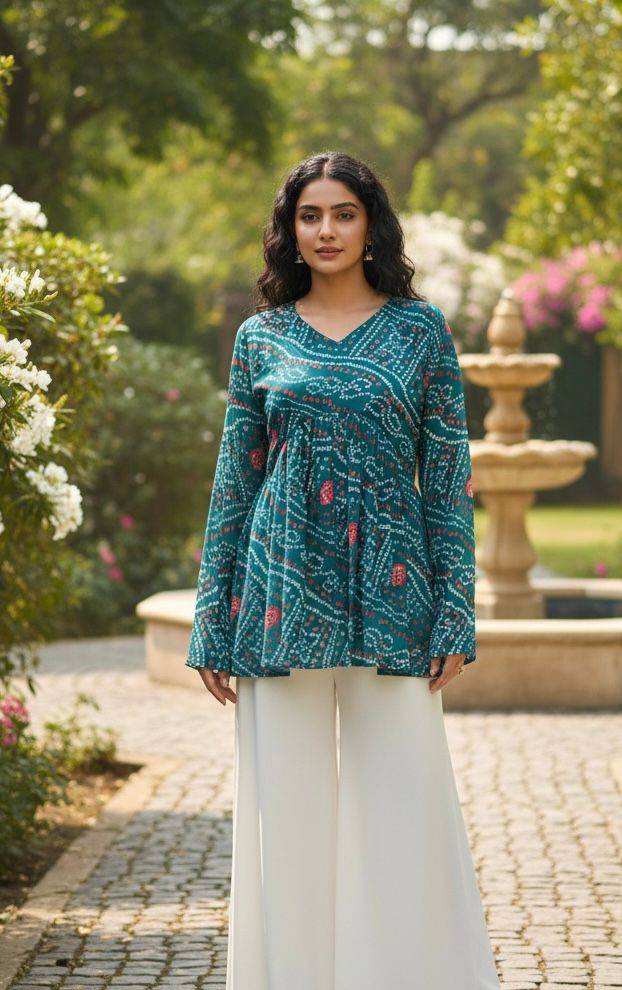 Bandhej By Kaamiri 01 To 07 Series Designer Stylish Fancy Colorful Beautiful Party Wear & Ethnic Wear Collection Pure Georgette Tops At Wholesale Price